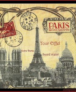 Tour Eiffel Paris Decoupage Napkin