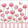 Pink Flowers Decoupage Napkin