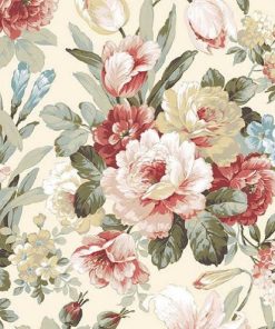 Cream Flowers Decoupage Napkin