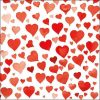 Red Hearts Decoupage Napkin