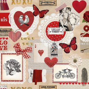 Vintage Valentine Special Decoupage Napkin