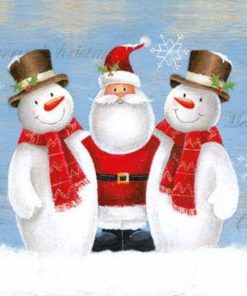 Santa & Snowmen Decoupage Napkin