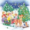 Angels' Sleigh  Decoupage Napkin