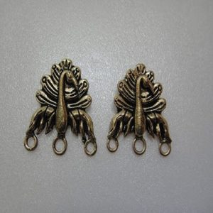 Antique Bronze Peacock Earrings