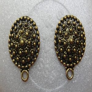 Antique Bronze Round Earrings