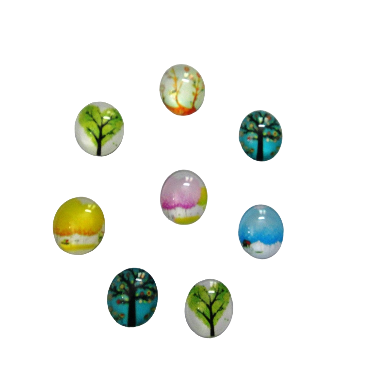 Glass Cabochons Trees
