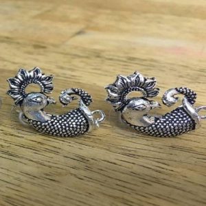 Small Peacock Earring Studs