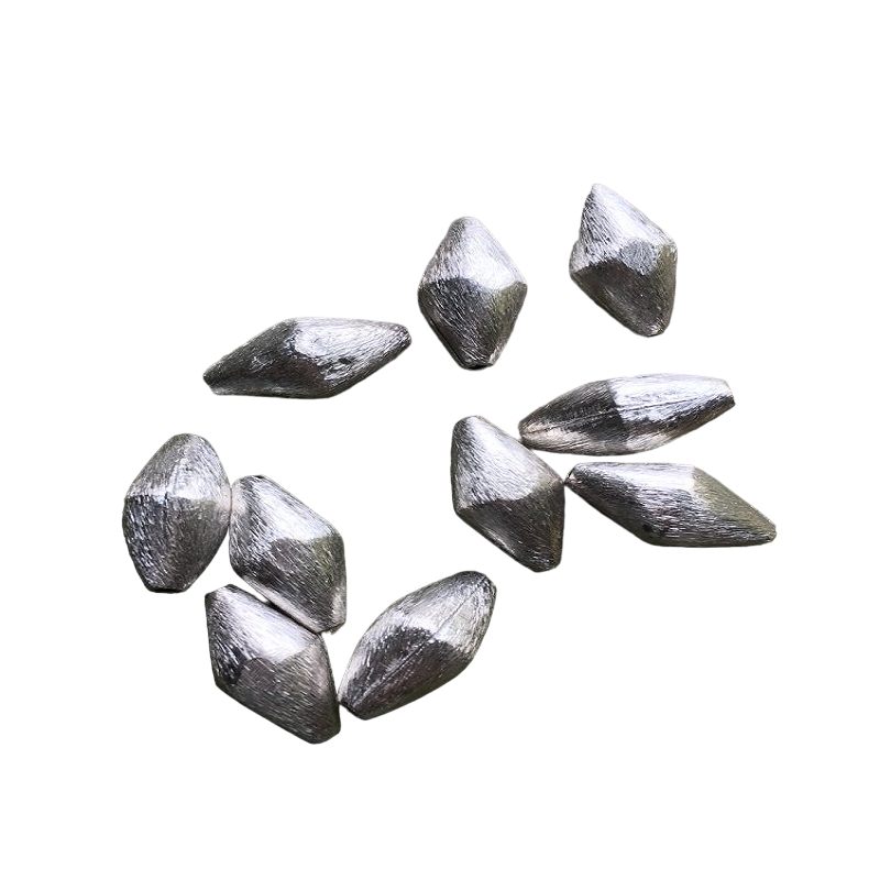 Silver Brushed Dholki Beads