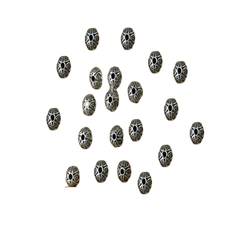 German Silver Rondelle Beads