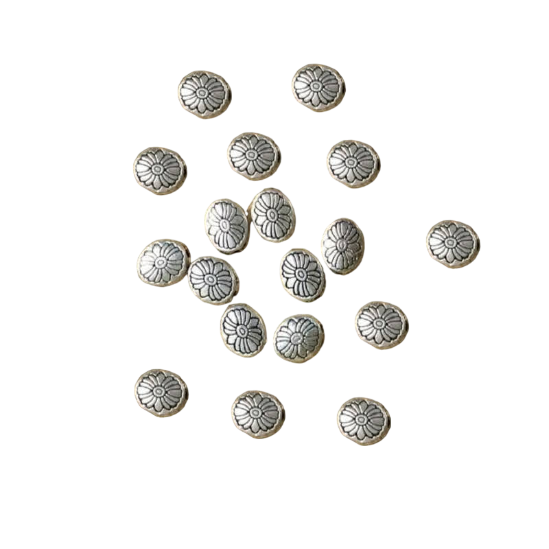 German Silver Oval Spacer Bead