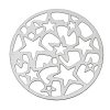 Round Silver Tone Hollow Stars Pattern