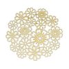 Brass Tone Holow Flowers Pattern Embellishments