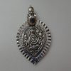 German Silver Leaf With Snake  Pendant