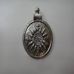 German Silver Round Pendant