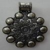 German Silver Round Flower Pattern Pendant