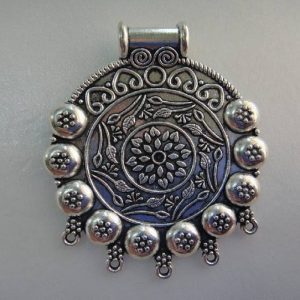 German Silver Round Shape Pendant