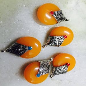 Tibetan Orange Pendant