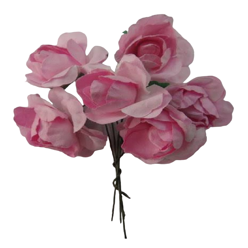 Curly Paper Roses Pink