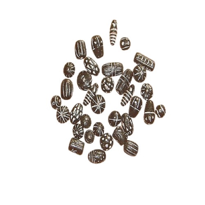 Black Terracotta Clay Beads