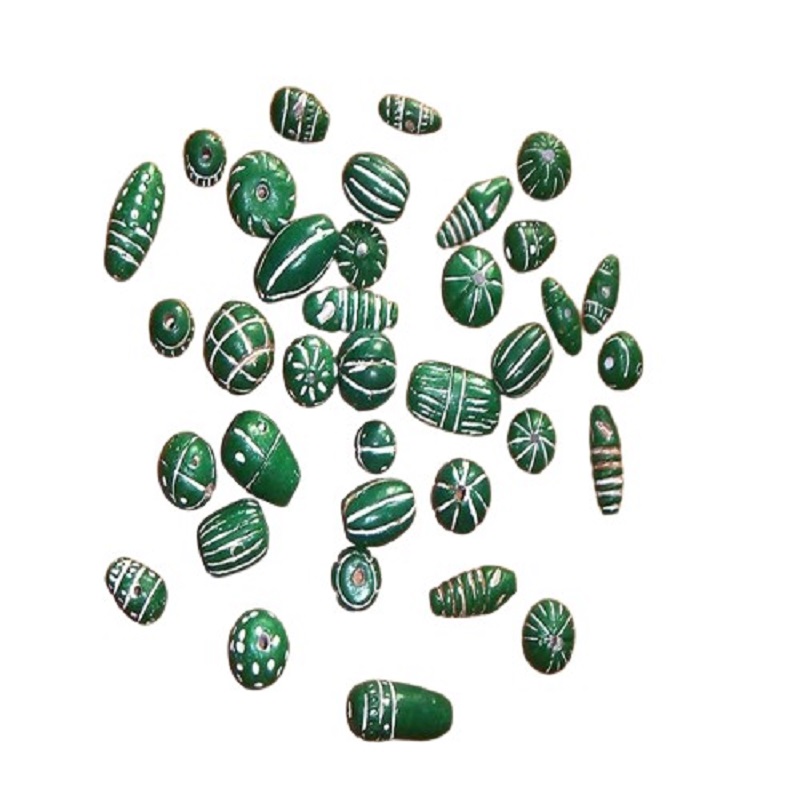 Green Terracotta Clay Beads