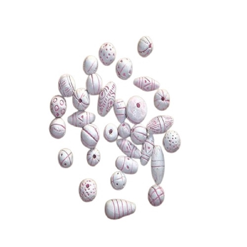 White Terracotta Clay Beads