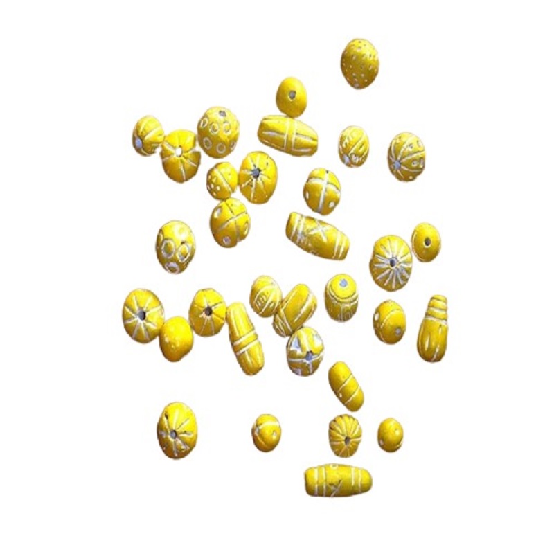 Yellow Terracotta Clay Beads
