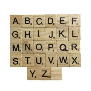 Wooden Scrabble Tiles - Capital Letters
