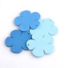 Light, Baby Blue & Dark Blue Wooden Flatback Flowers