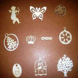 Butterfly, Tree, Cage, Bird Mixed Wooden Embellishments