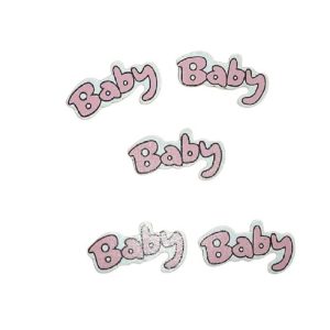 Wooden Pink Baby Embellishment