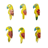 Lemon Yellow Painted Wooden Parrot Bead