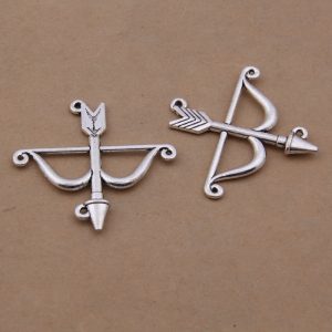 Silver Bow And Arrow Charms