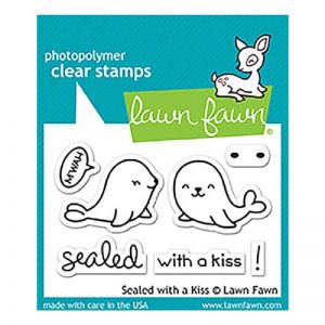 Lawn Fawn Sealed With A Kiss Clear Stamp