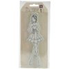 Julie Nutting Mixed Media Cling Rubber Stamp - Doll With Strapless Dress