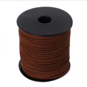 Brown Flat Faux Suede Leather Cord