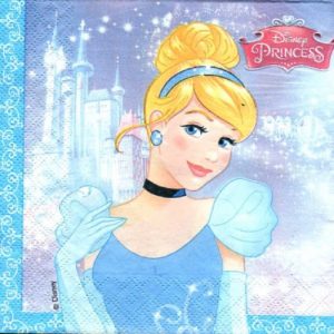 Disney Princess In Blue Decoupage Napkin