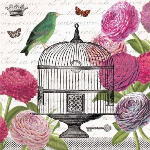 Cage Decoupage Napkin