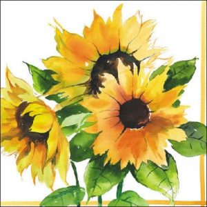 Sun Flower Decoupage Napkin