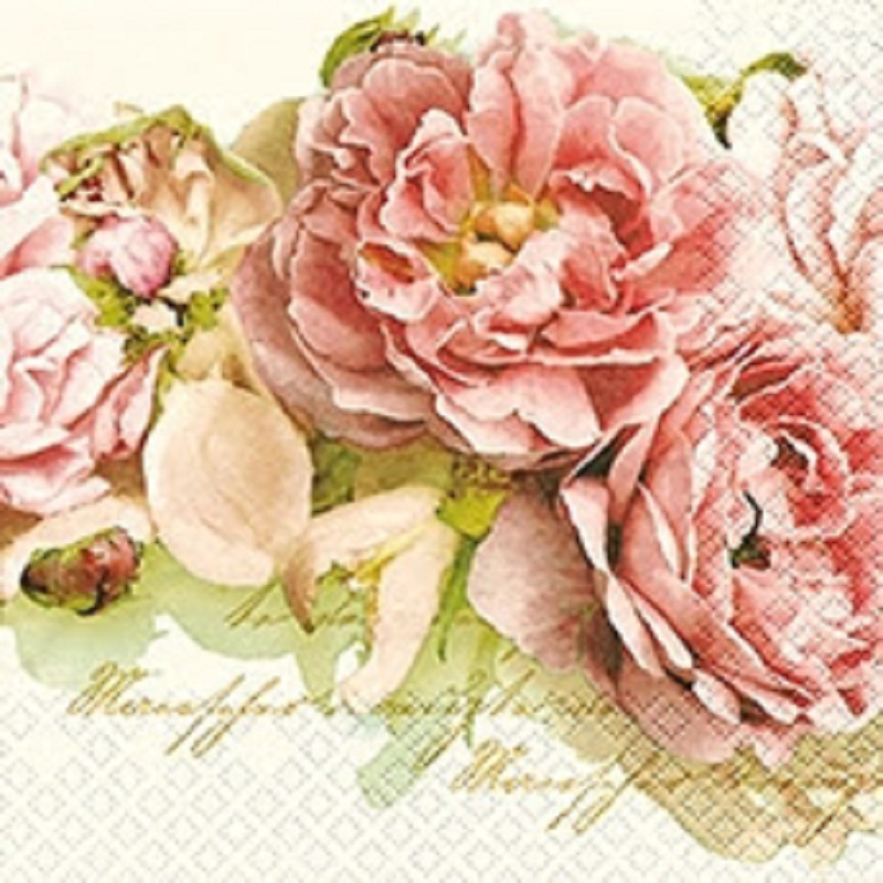 English Rose Decoupage Napkin