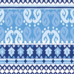 Blue Ikat Style Decoupage Napkin