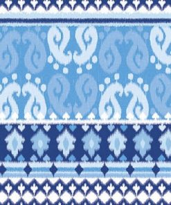 Blue Ikat Style Decoupage Napkin