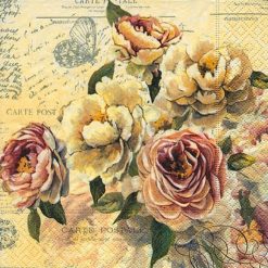 Vintage Flowers Decoupage Napkin