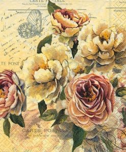 Vintage Flowers Decoupage Napkin
