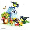 Birdhouse Decoupage Napkin
