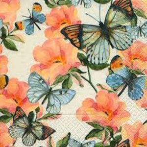 Butterfly Garden Decoupage Napkin