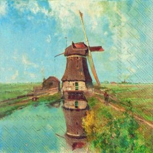 Windmill Decoupage Napkin