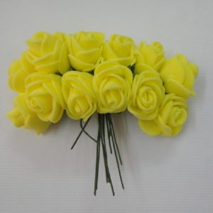 Lemon Yellow Foam Rose Flowers
