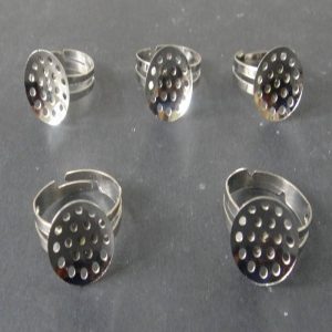 Silver Adjustable Ring Bases