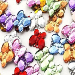 Mixed Colour Butterfly Rhinestone