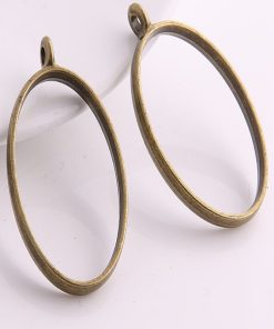 Antique Bronze Oval Pendant Blank Frame